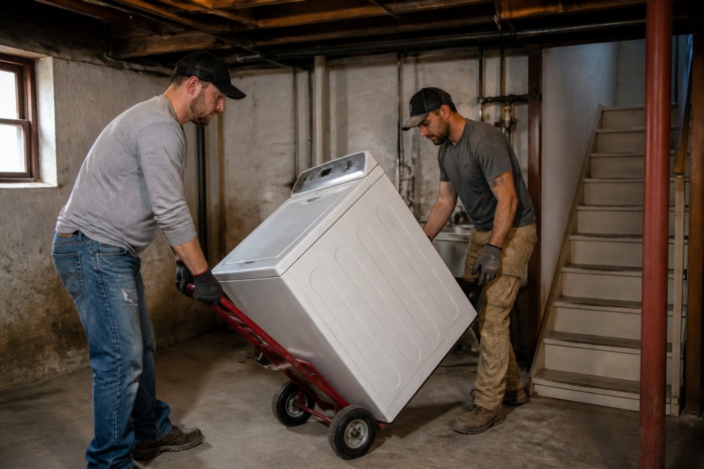 How to Remove an Old Washing Machine from a Basement